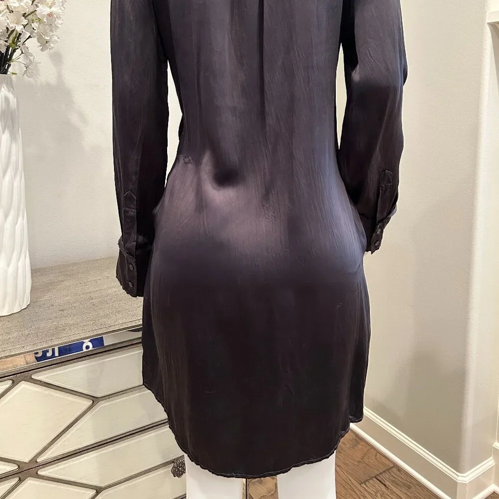 Banana Republic Silk Crinkled Shirt Dress - Picture 5 of 6